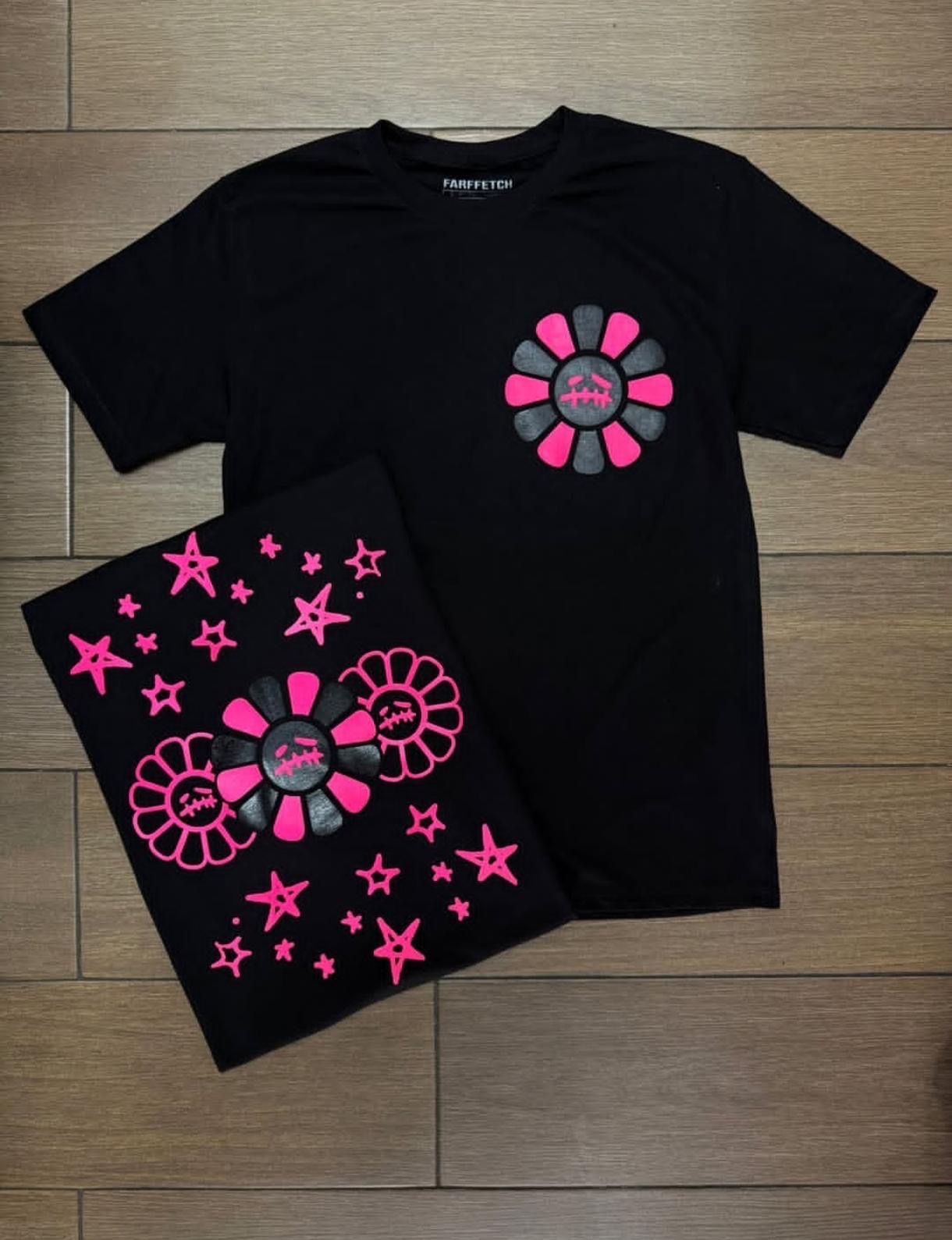 Haraku Flower Pink Stars Tee