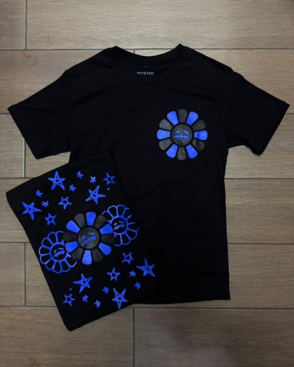Haraku Flower Blue Stars Tee